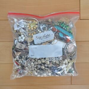 Assorted Costume Jewelry Grab Bag 4.5 lbs Rings Necklaces Bracelets and More